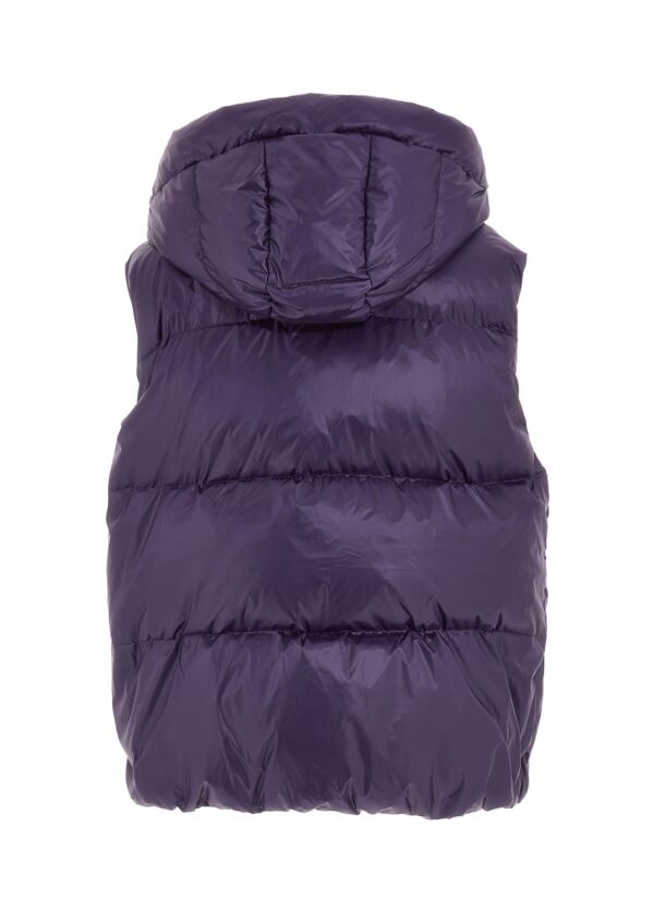 Gilet in piuma colore viola