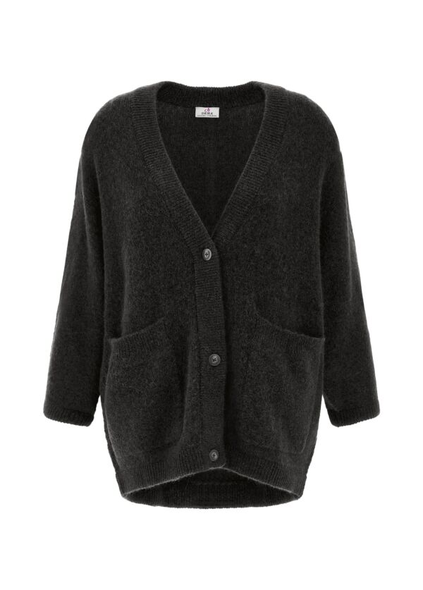 Cardigan in alpaca colore nero