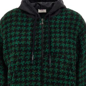 Giacca tweed colore forest green